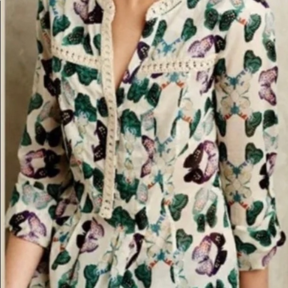 Anthropologie Maeve Abella Cotton Top